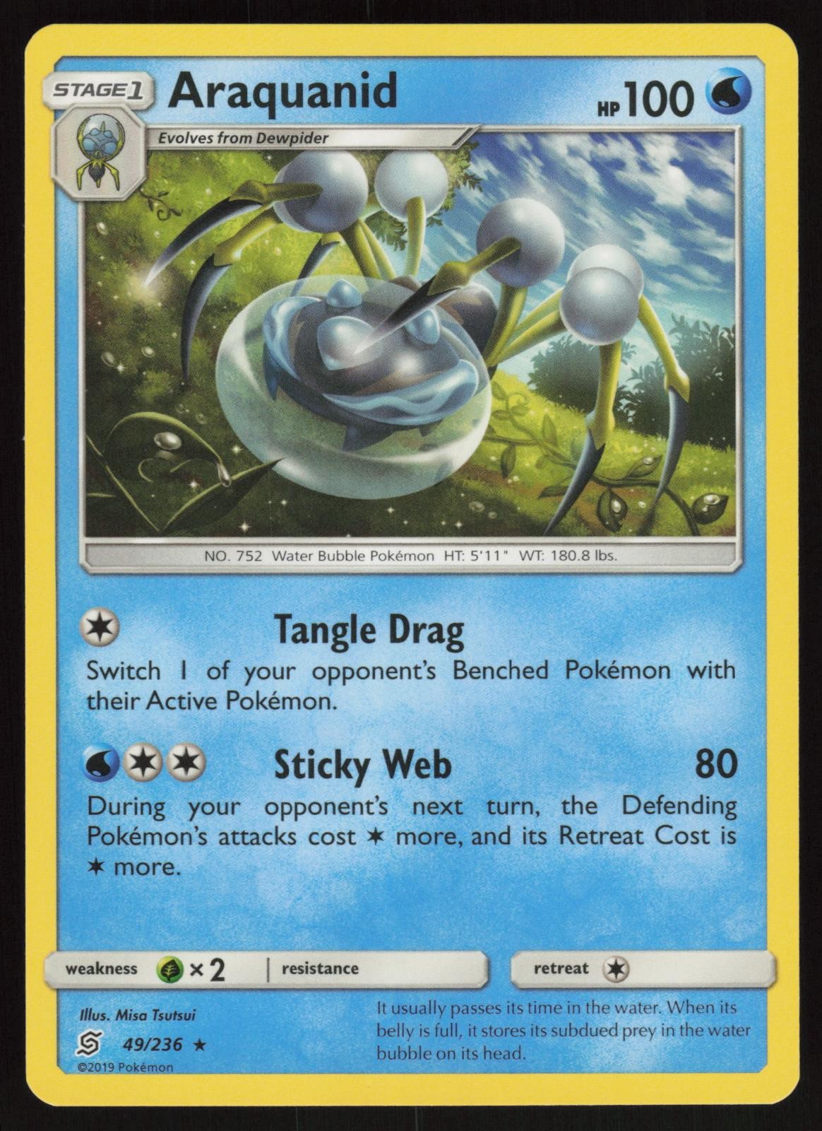 ARAQUANID 49/236 RARE UNIFIED MINDS POKEMON NM/M