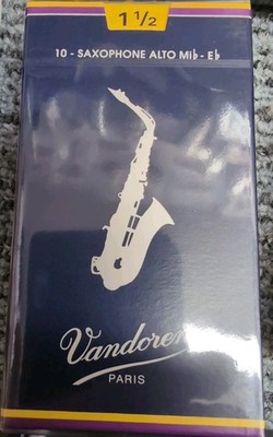 Vandoren SR2115 Stärke 1,5 traditionelle Altsaxophon Blätter - 10er Pack
