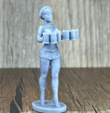 Oktoberfest. Tabletop Miniature Girl with a Beer Glass. Toy Soldiers 54mm 60mm
