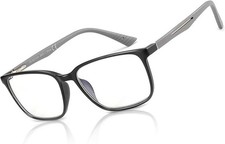 BLUEMOKY Blue Light Reading Glasses Men Sport Square Frame 1.0 Anti  Glare UV400