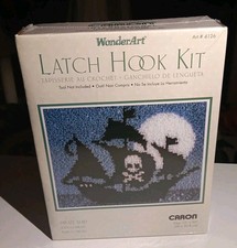 Latch Hook Kit WonderArt Pirate Ship Wall Art Rug 15 x 20" New/Sealed Free Ship