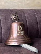 Large 11" Brass Boat Bell Nautical Ship Bell Maritime Wall Hanging Decor