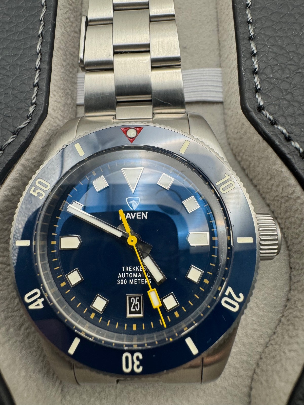 Raven Trekker Automatic Diver Stainless Steel Watch Blue Dial #125 of 300