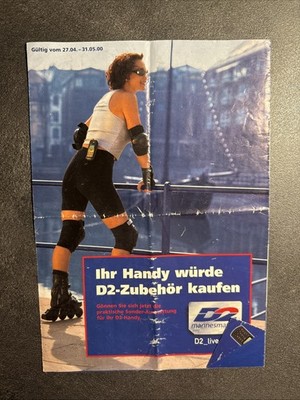 D2 Mannesmann Prospekt Vom 27.04. - 31.05.2000 Vintage Handy Werbung