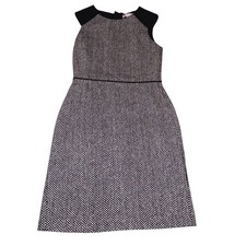 Banana Republic Wool Blend Sheath Dress Gray Tweed Sleeveless Workwear 4
