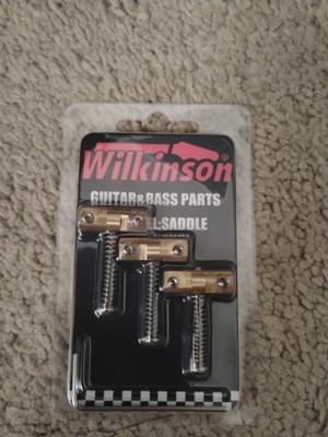 Wilkinson bridge Compensated Brass Saddles Set (3) with Wrench for FD Tele Guita