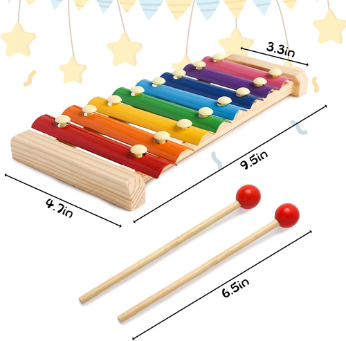 Xylophone for Kids, Xylophone Musical Toy with Child Safe Mallets Educational Mu - Bild 2 von 12