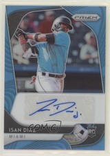 2020 Panini Prizm Rookie Mega Box Carolina Blue 4/50 Isan Diaz #RA-ID Auto 02sa