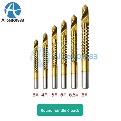 6PCS   Drill Bit Set Spiral Screw Metric Composite Tap Twist Drill Bit Set *kk