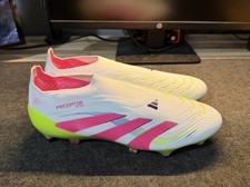 ADIDAS PREDATOR ELITE LL SG MENS SOCCER CLEATS CLOUD WHITE/LUCID PINK SIZE 11
