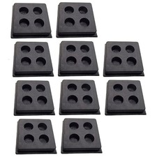 10 Heavy Duty 2" x 2" x 3/4" Square Anti-Vibration Rubber Pads for Various Use