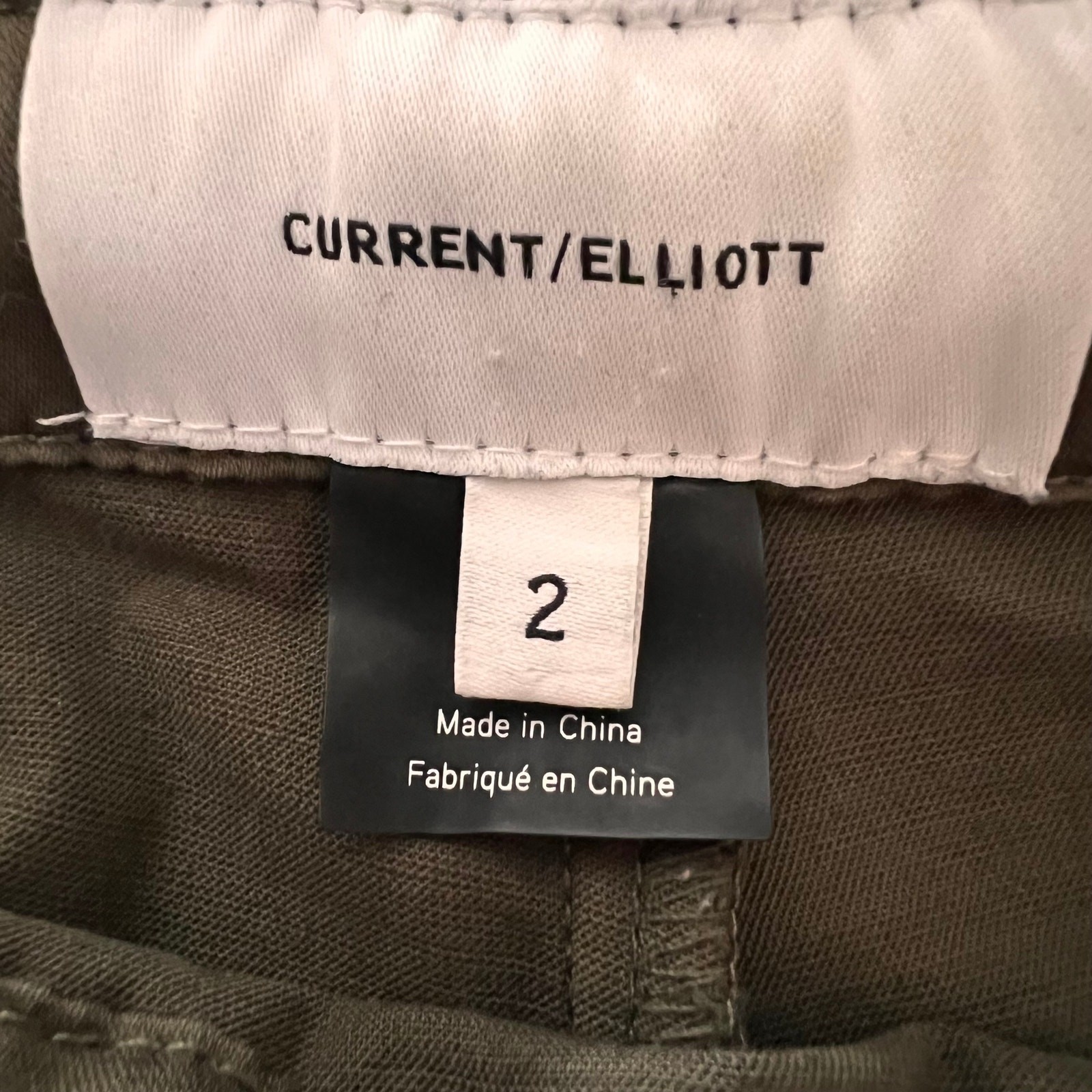 Current Elliott Pants Pull On Drawstring Olive Cr… - image 7