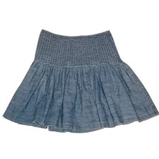 Vintage Y2K Ralph Lauren Polo jeans co pleated flare denim skirt western boho 10