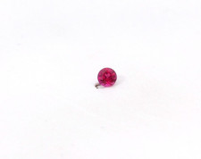 0.09ct Round Cut Lab Created Ruby Gemstone 2.7 x 1.9 mm