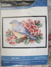 Bucilla Counted Cross Stitch Kit BLUE BIRD 5X7" 14 count aida WM46265E 2015
