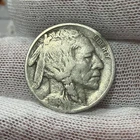 1916 D Full Date 1/2 Horn Higher Grade Buffalo Nickel -  Better Date US Coin!