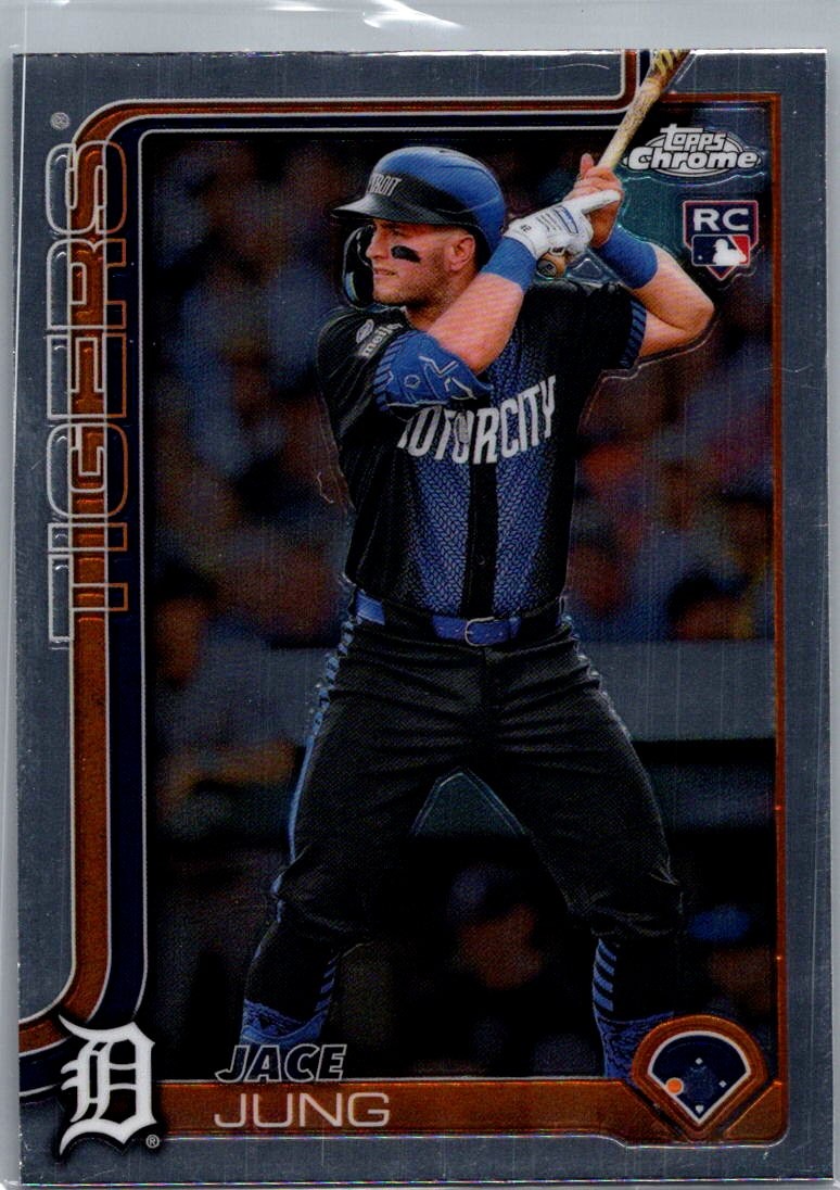 2025 Topps Chrome Jace Jung Base Rookie #225 Detroit Tigers