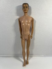 Vintage Mattel Barbie Ken Doll 1960s Painted Brown Hair Blue Eyes Straight Legs