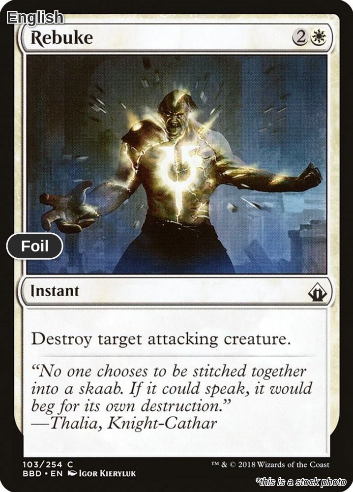 Magic Rebuke 103 Common Battlebond NM Foil