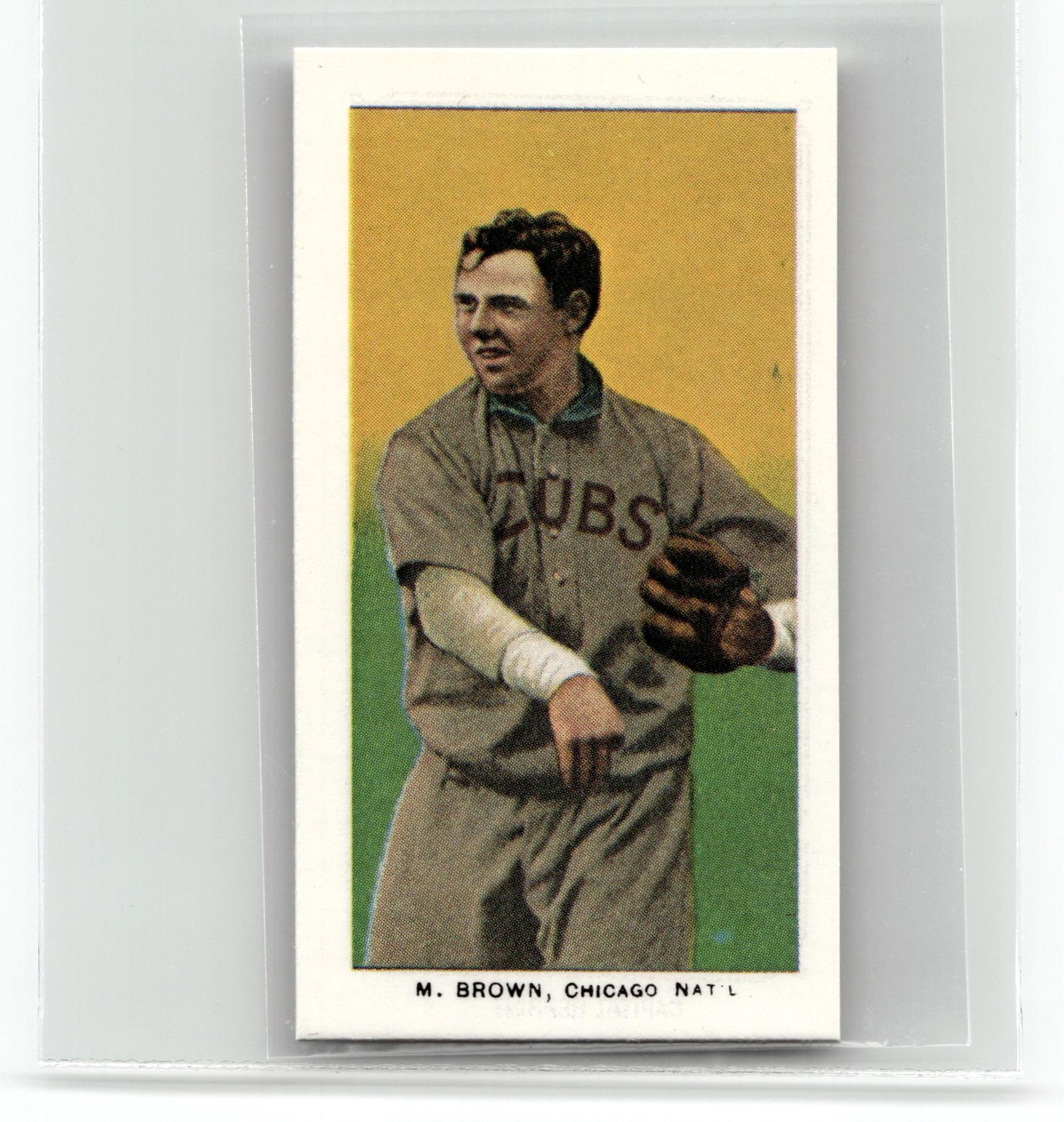 Mordecai Brown 1983 Galasso 1909-11 T206 (Reprint) Chicago Cubs #NNO