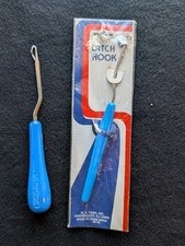 Vintage Lot of 2 Latch Hook Tool LeeWards Elgin 19-01057 Blue MH Yarn INC.