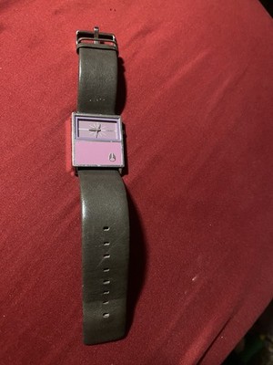 Nixon Chalet Watch Pink And Purple With Leather Band  SAMPLE  New Battery