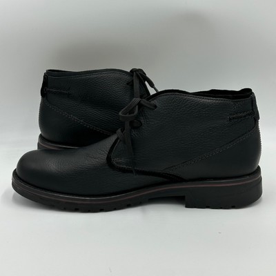 NWD Clarks Morris Peak Black Tumbled Leather Waterproof  display picture 1