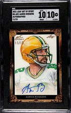 2021 Leaf Art of Sport Aaron Rodgers Autograph /15 SGC 10 w/10 AUTO