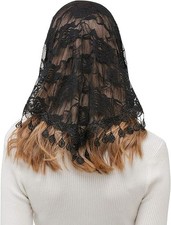 Triangle Mantilla Cathedral Head Covering Lace Shawl Chapel Veil Scarf