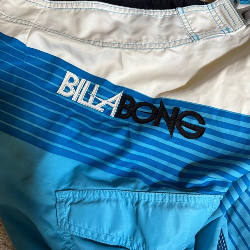 Billabong Swimming Board Shorts Blue Men's Size 31 Swimming Polyester Drawstring - Picture 3 of 6