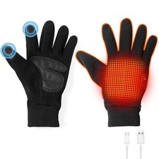 Heated Gloves, Winter Electric Warm Gloves for Men Women, Three-Speed Tempera...