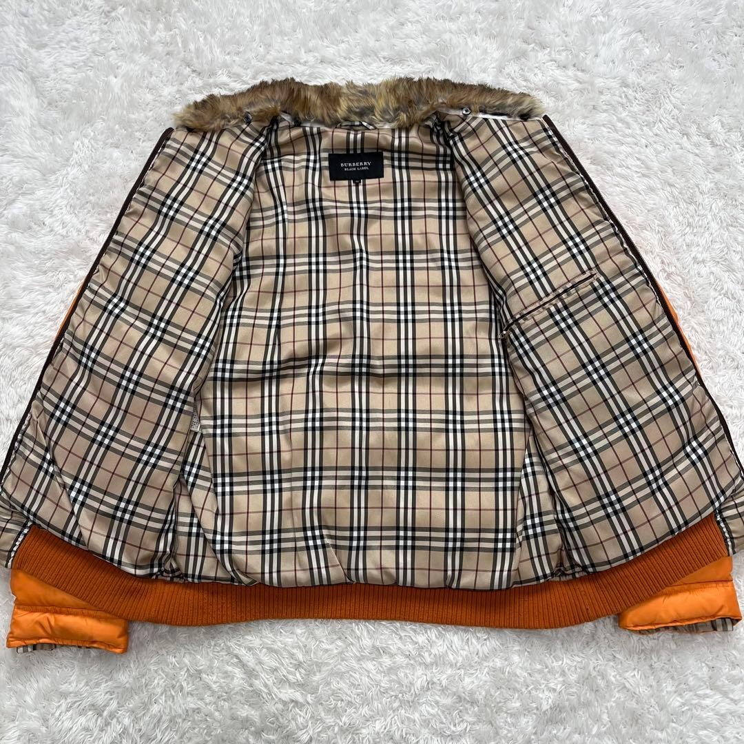 BURBERRY BLACK LABEL Down Jacket Size M Orange From Japan thumbnail 23