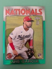 2021 Topps Chrome Ben Baller Luis Garcia 1986 Green 60/99 RC Nationals 86TB-19