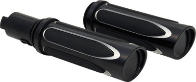 Arlen Ness 500-069 Deep Cut Comfort Series Grips - TBW - Black