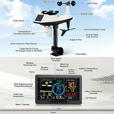 Pro LCD Weather Station with Rain Gauge & Anemometer Outdoor Weather Monitor Au — image 5