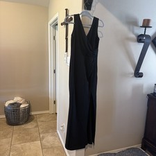 Elegant Black Sleeveless Maxi Dress EVENING GOWN medium