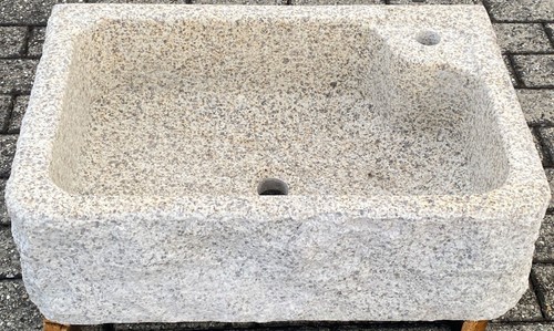 Lavello lavandino per cucina in pietra granito beige 60 cm - Foto 24 di 33