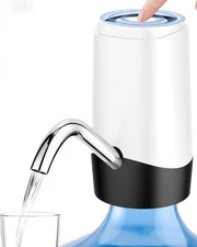 Water Dispenser Pump, USB Charging Automatic Drinking Pump Off-white 