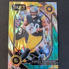 2024 Panini Select Club Level Darnell Washington #244 Green & Yellow Shock 