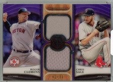 2018 TOPPS Tribute Roger Clemens/Chris Sale Dual Relics GameUsed Memorabilia /50