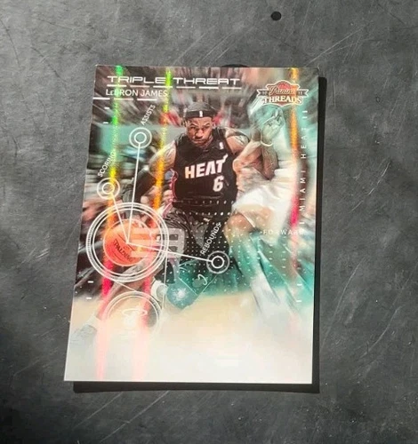 2010-11 Panini Threads Triple Threat Holo 12/99 Lebron James #5 - Picture 10 of 11