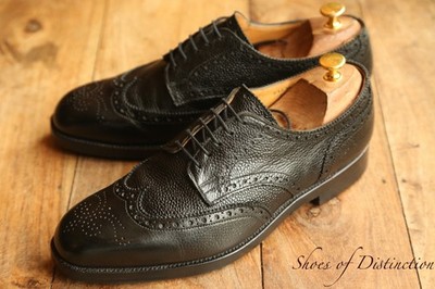 Trickers Tetbury Black Grain Leather Derby Brogue Schuhe Herren UK 9 US 10 EU 43