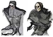 Halloween Chained Hand Skeletons Hanging Skull Decoration Prop Horror Haunted x2