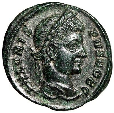 Crispus as Caesar Nummus ''Votive'' Siscia Extremely Fine