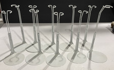 Doll Stands white Metal for dolls -adjustable lot of 10