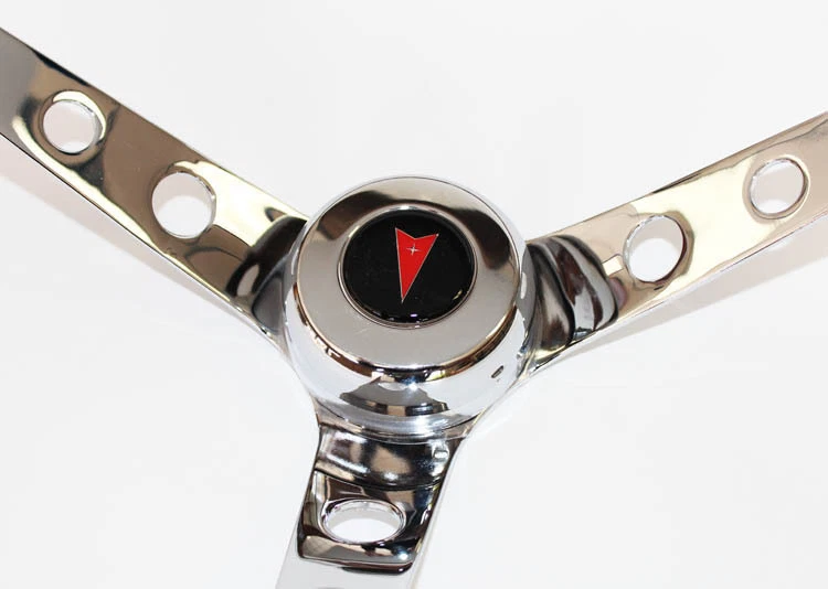 1964-1966 Pontiac Grand Prix LeMans Wood Steering Wheel tilt column 13 1/2" - Image 2 of 4