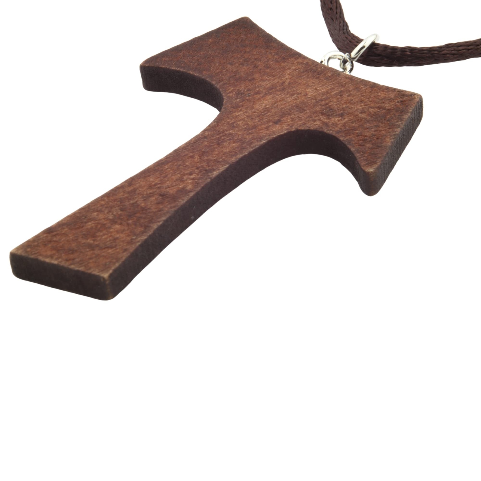 Needzo Wooden Franciscan Tau Accessory, Cross Pendant Necklace, Religious Gif...