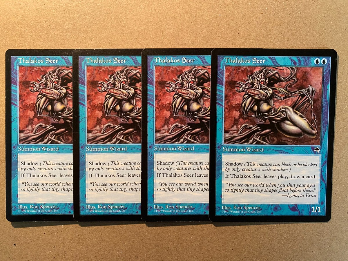 MTG 4x Thalakos Seer Tempest Legacy Pauper Magic the Gathering Card x4 NM MTG 4x Thalakos Seer Tempest Legacy Pauper Magic the Gathering Card x4 NM