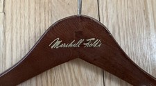 Vintage Marshall Field's Wooden Suit Hanger w Pant Bar Chicago Department Store