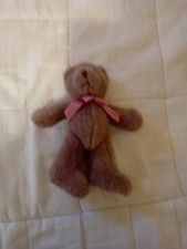 Official Russ Berrie - Brown Teddy Bear - Ribbon - Plush Stuffed - 16" Reg. 259